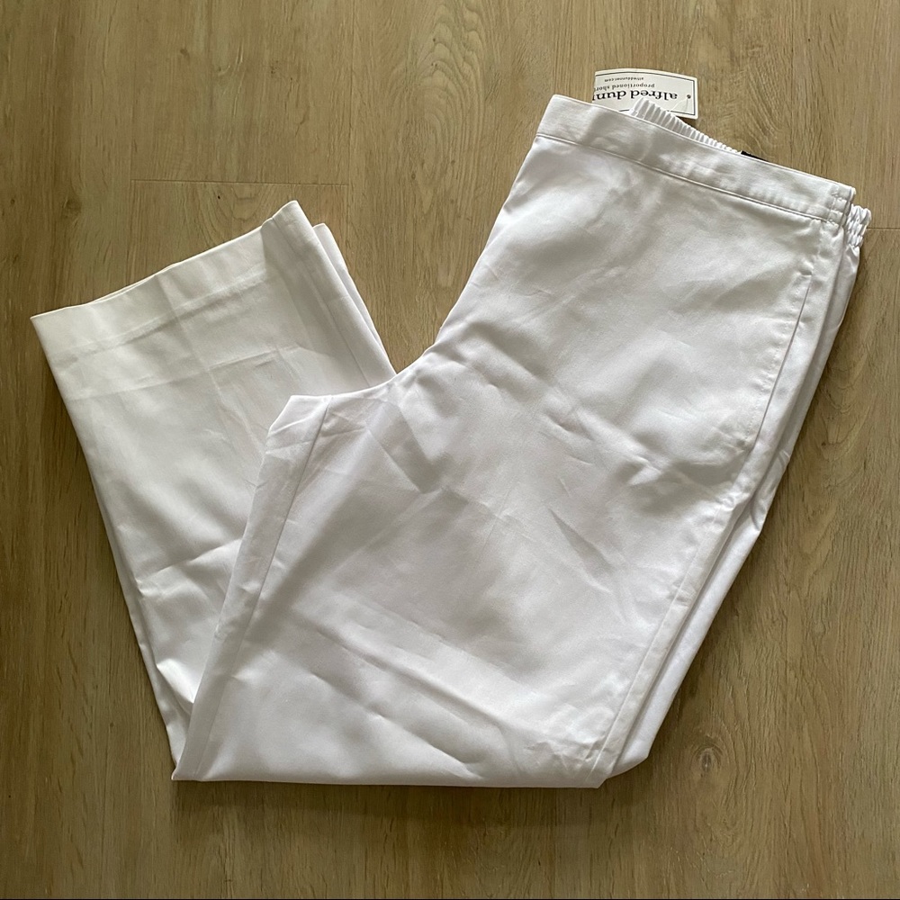 NWT Alfred Dunner Classic Fit Proportioned Short White Pull-on Pants Women 18